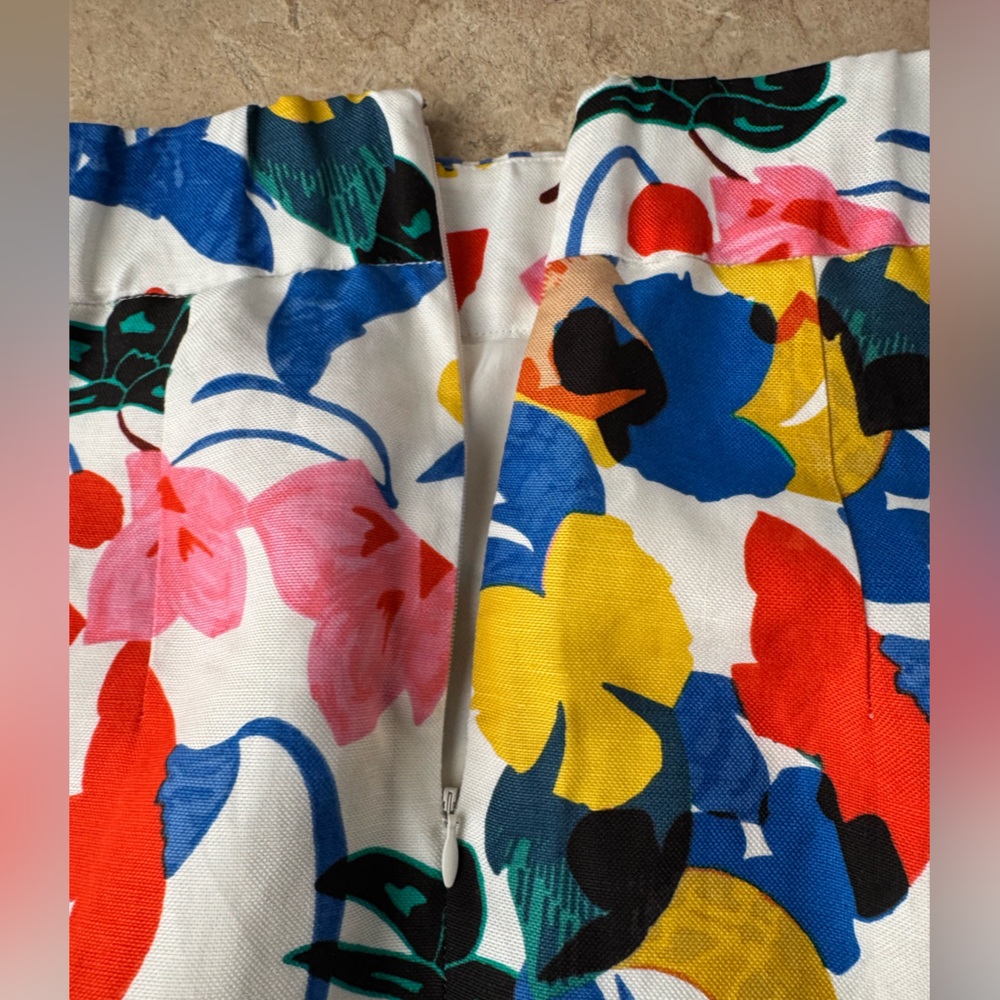 J.Crew Floral Lyocell, Linen Skirt, Size 2 - Picture 10 of 11